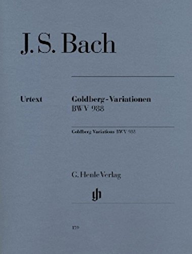 Goldberg Variationen Bwv 988. Klavier: Besetzung: Klavier zu zwei Händen (G. Henle Urtext-Ausgabe) von HENLE